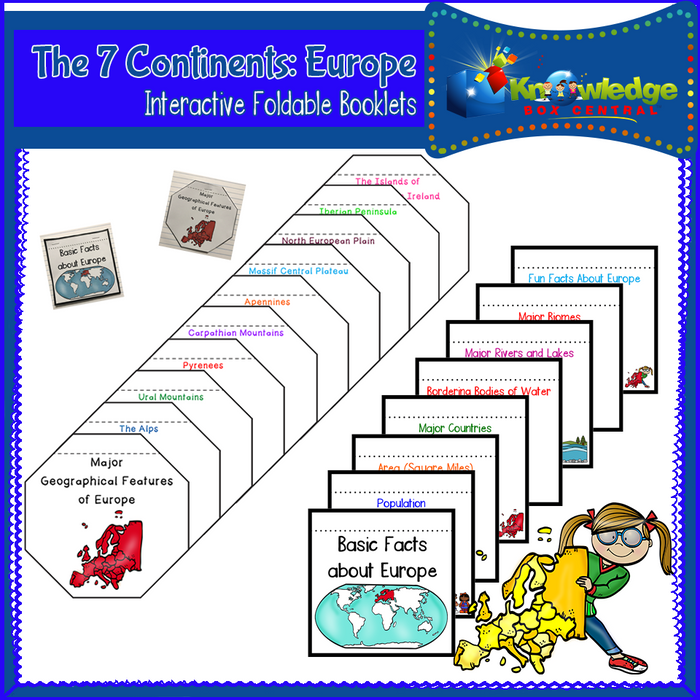The 7 Continents Interactive Foldable Booklets