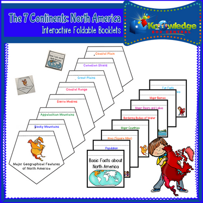The 7 Continents Interactive Foldable Booklets