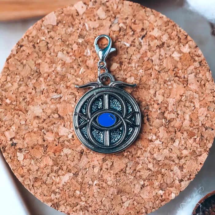 Throne of Glass Inspired Eye of Elena Charm Silver Enamel Pins