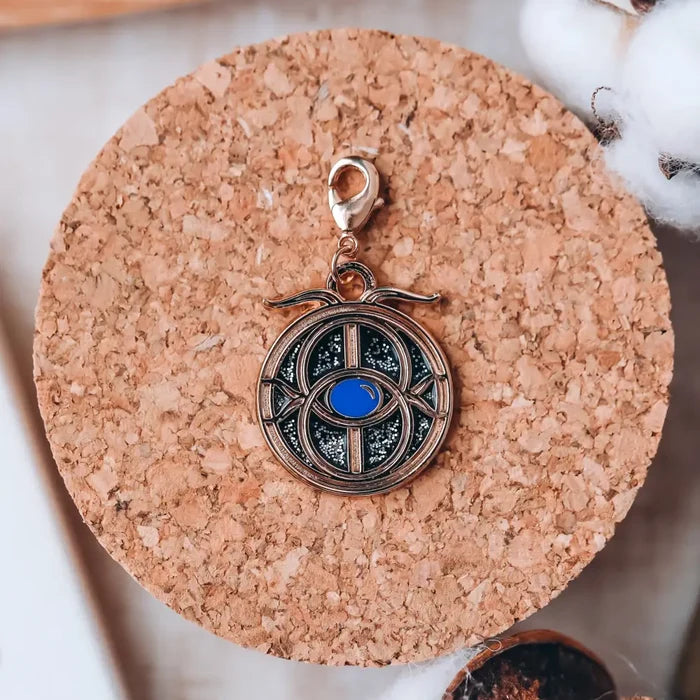 Throne of Glass Inspired Eye of Elena Charm Gold Enamel Pins