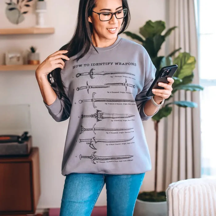 Throne of Glass Inspired: Weapons Pullover Sweater Shirt
