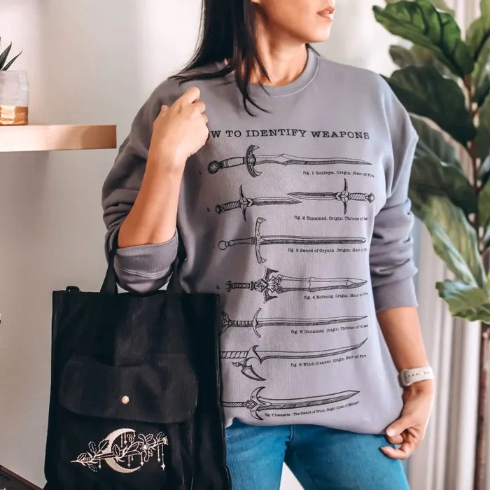 Throne of Glass Inspired: Weapons Pullover Sweater Shirt