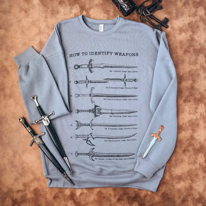 Throne of Glass Inspired: Weapons Pullover Sweater Shirt
