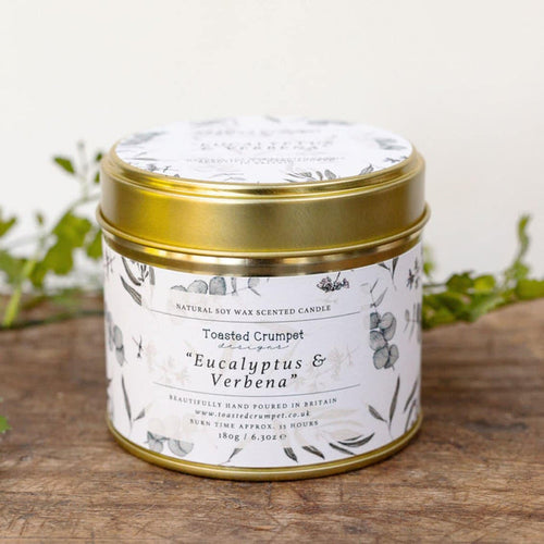 Toasted Crumpet Candle Tin - Eucalyptus & Verbena