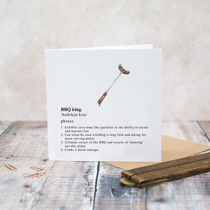 Toasted Crumpet Greetings Card - BBQ King