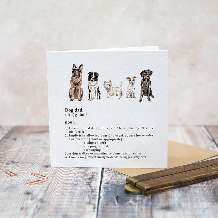 Toasted Crumpet Greetings Card - Dog Dad