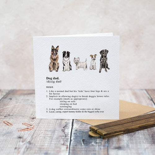 Toasted Crumpet Greetings Card - Dog Dad