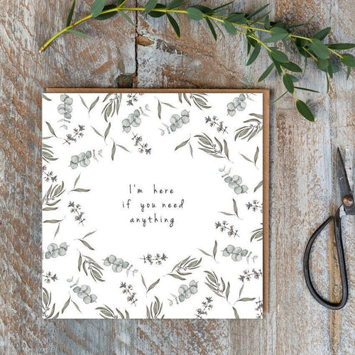 Toasted Crumpet Greetings Card - Here If You Need Anything