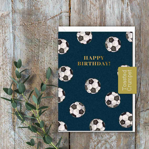 Toasted Crumpet Petite Greetings Card - Football Happy Birthday