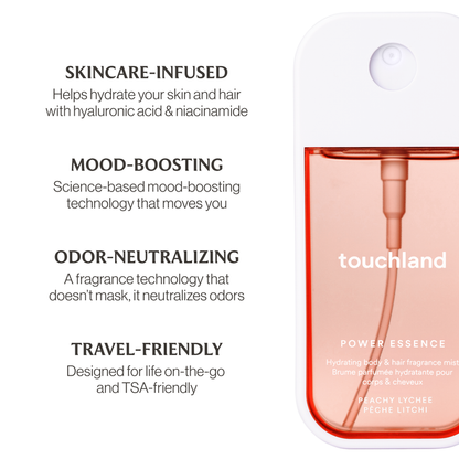 Touchland - Peachy Lychee Power Essence Body & Hair Fragrance Mist