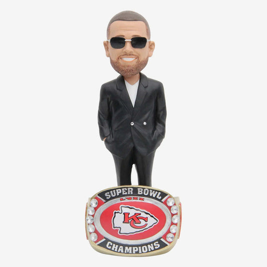 Travis Kelce Kansas City Chiefs Ring Base NFL Bobblehead