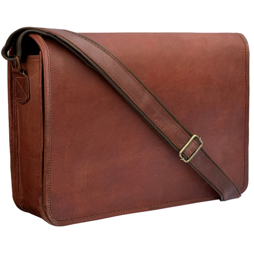 Trekker Artisian Leather Laptop Messenger Bag (15 inch)