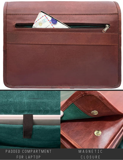 Trekker Artisian Leather Laptop Messenger Bag (15 inch)