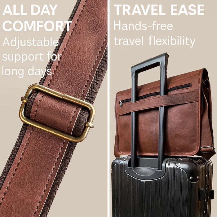 Trekker Artisian Leather Laptop Messenger Bag (15 inch)