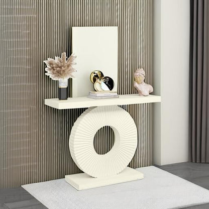 Tribesigns Modern Console Table with Geometric Base - Canva Home