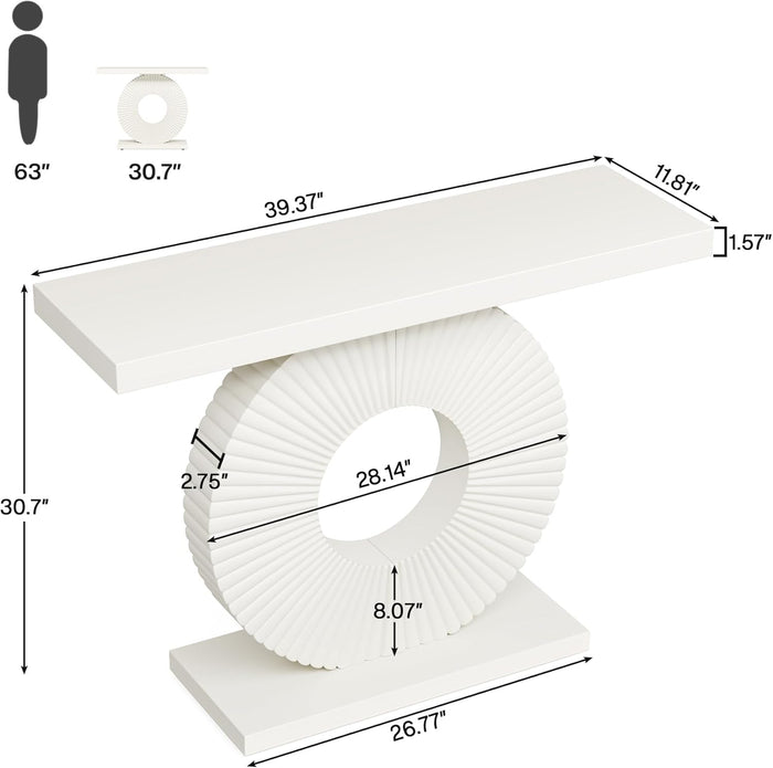 Tribesigns Modern Console Table with Geometric Base - Canva Home