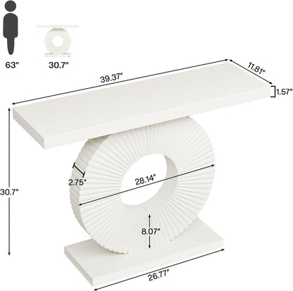 Tribesigns Modern Console Table with Geometric Base - Canva Home