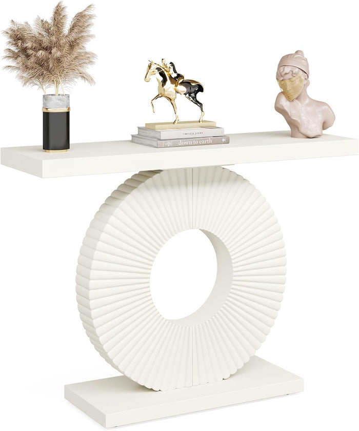 Tribesigns Modern Console Table with Geometric Base - Canva Home