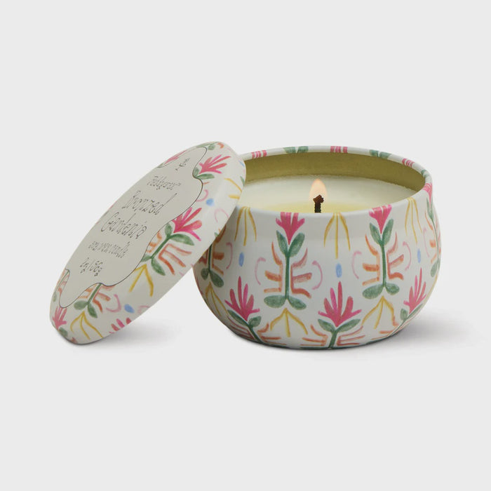 Tulip 2oz Printed Tin Candle - Bronzed Gardenia