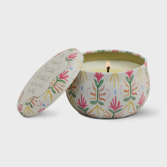 Tulip 2oz Printed Tin Candle - Bronzed Gardenia