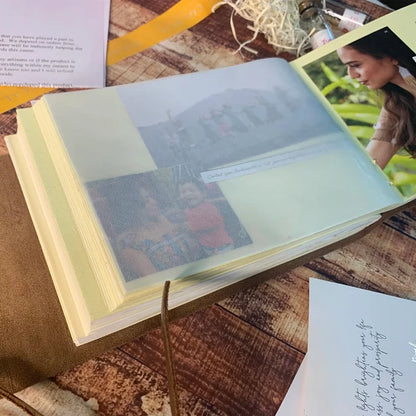 leather photo album