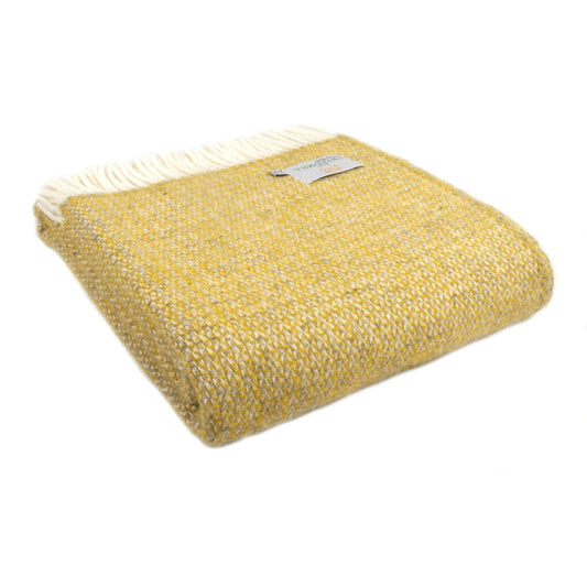 Tweedmill Illusion Throw - Yellow & Grey