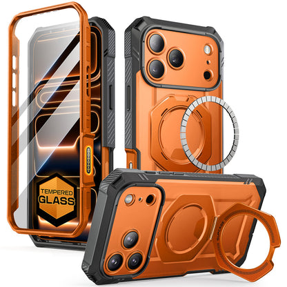 UB GRIP PRO Series iPhone 17 Pro Max MagSafe Phone Case with HD Tempered Glass - Coral