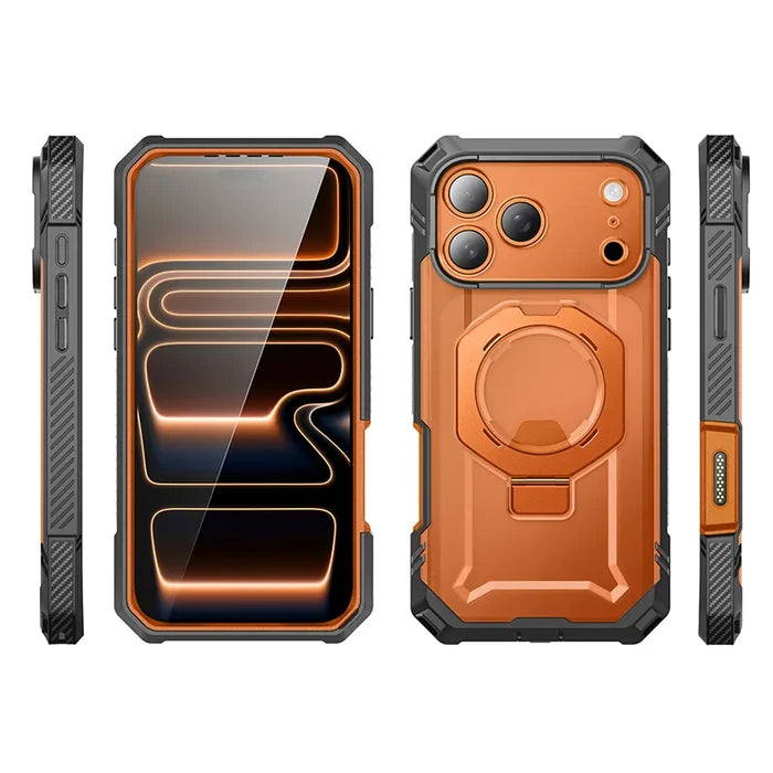 UB GRIP PRO Series iPhone 17 Pro Max MagSafe Phone Case with HD Tempered Glass - Coral