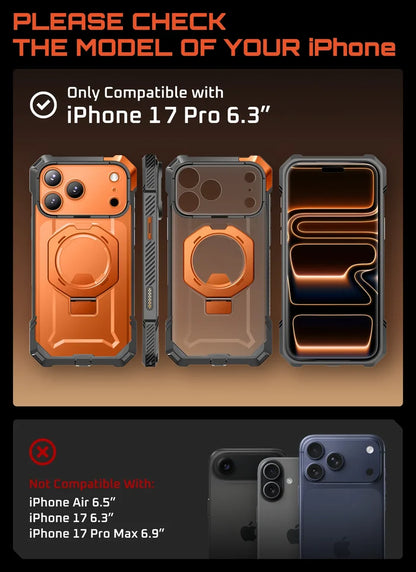 UB GRIP Series iPhone 17 Pro MagSafe Camera Control Button Phone Case - Coral
