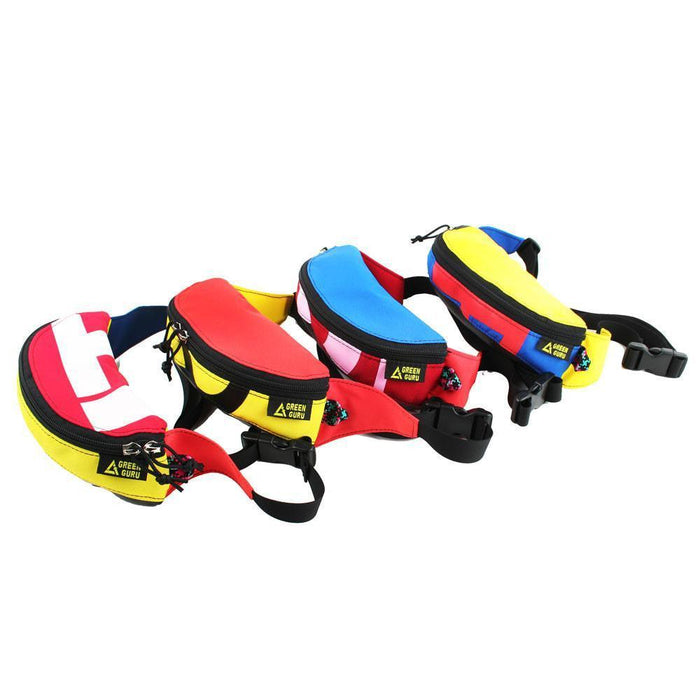 hipster hip pack recycled different color examples upcycled colorful versatile bike bag bikepacking fanny pack
