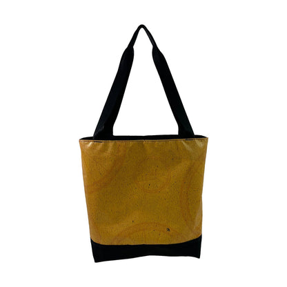 Upcycled Billboard Zipper Top Tote Bag - Medium, Sustainable, Saves Landfill Space