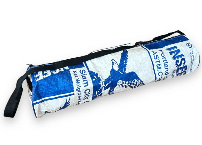 Upcycled Yoga Mat Bag made from Feed & Cement Bags -Helps Save Landfills & Gives Back!
