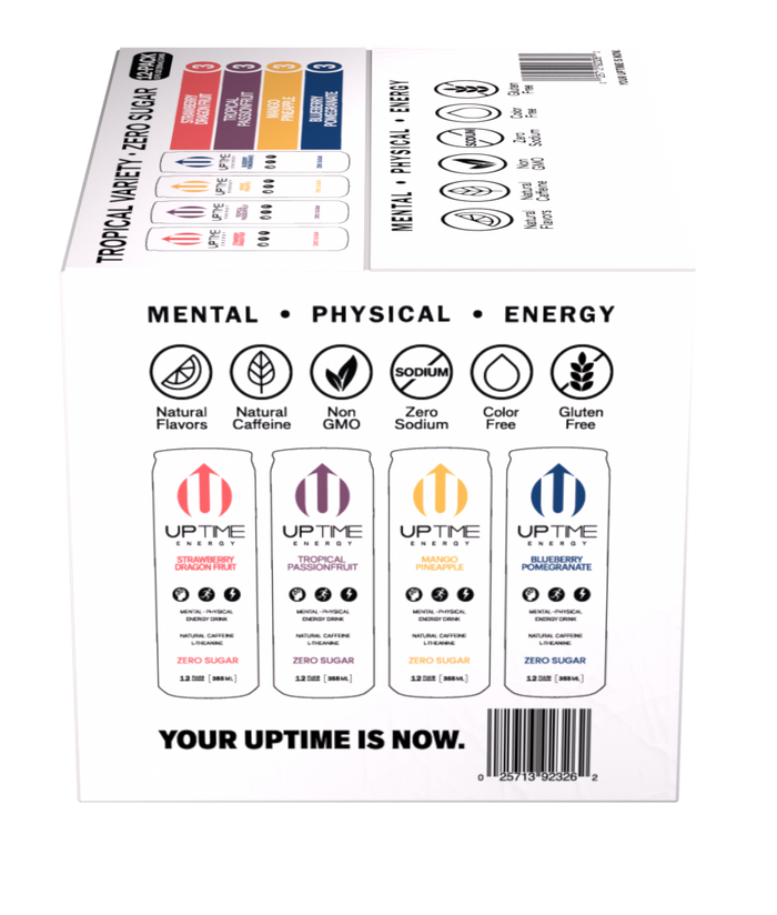 UPTIME TROPICAL VARIETY Zero Sugar 12 Pack
