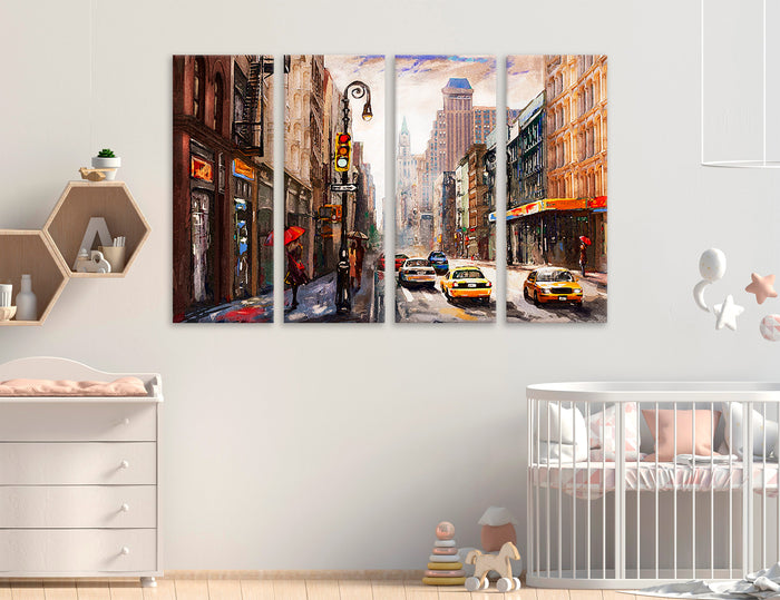 Urban Colorful Abstraction Canvas Print #1332