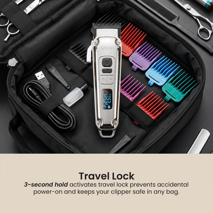 VGR V-006 Professional Hair Clipper For Men, Silver