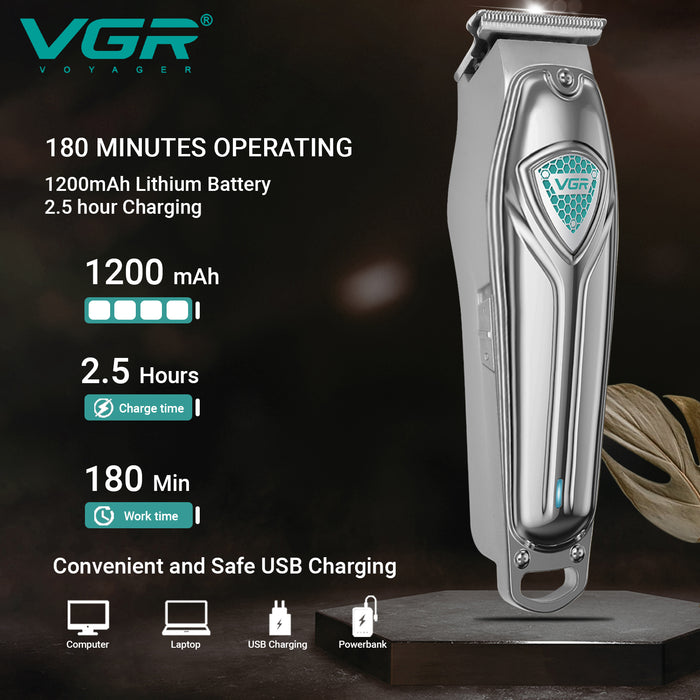 VGR V-911 Hair Trimmer For Men, Silver