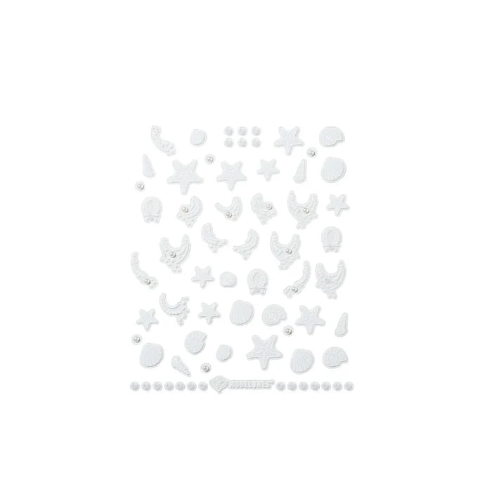Vibrant Bloom Sticker Nail Art MODELONES #pearlshell