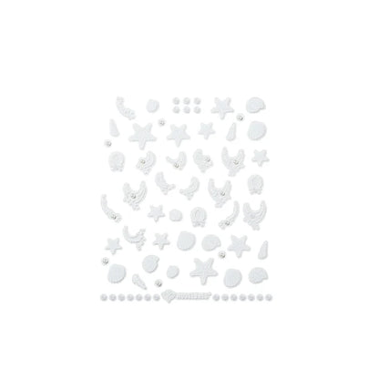 Vibrant Bloom Sticker Nail Art MODELONES #pearlshell