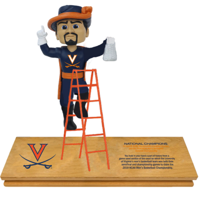 Virginia Cavaliers 2019 Men's Basketball Game Used Championship Court Ladder Bobblehead