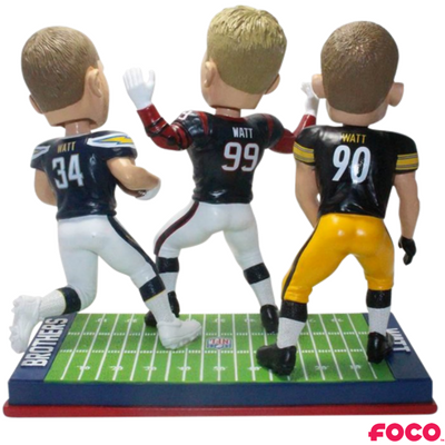 Watt Brothers NFL Triple Bobblehead