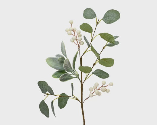 White Berry & Foliage Spray