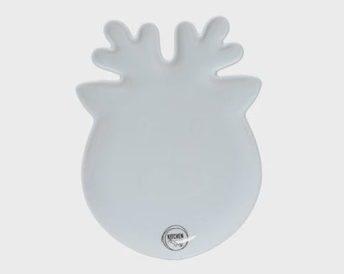 White Porcelain Reindeer Plate