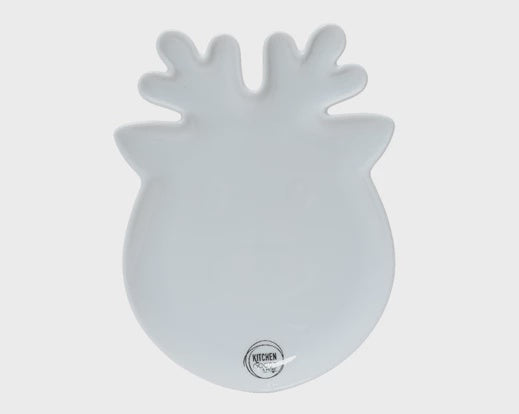 White Porcelain Reindeer Plate