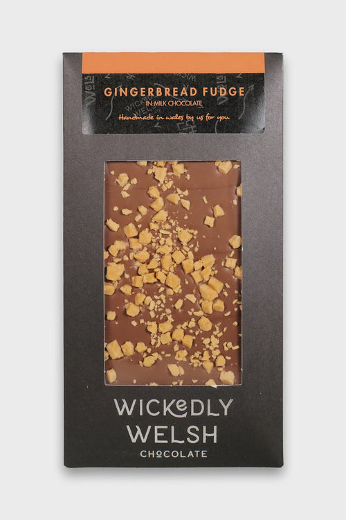 Wickedly Welsh Gingerbread Fudge Milk Chocolate Bar