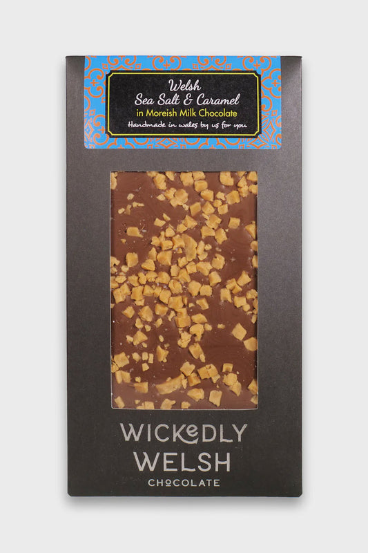 Wickedly Welsh Sea Salt & Caramel Milk Chocolate Bar