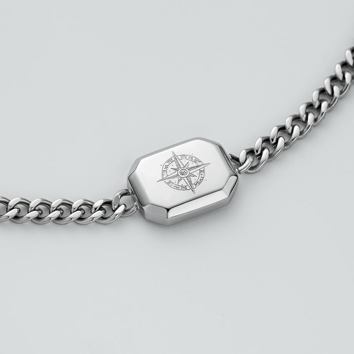 Windrose II Halskette Silber