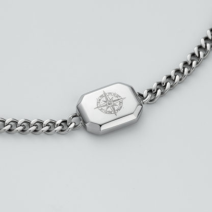 Windrose II Halskette Silber