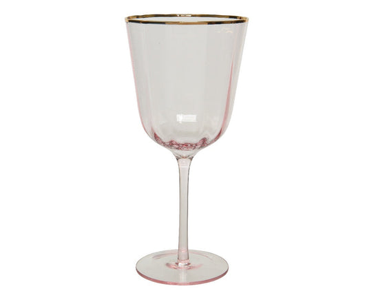 Wine Glass With Gold Rim