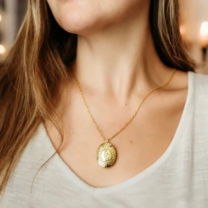 Witch Haven Crescent Moon Locket Necklace