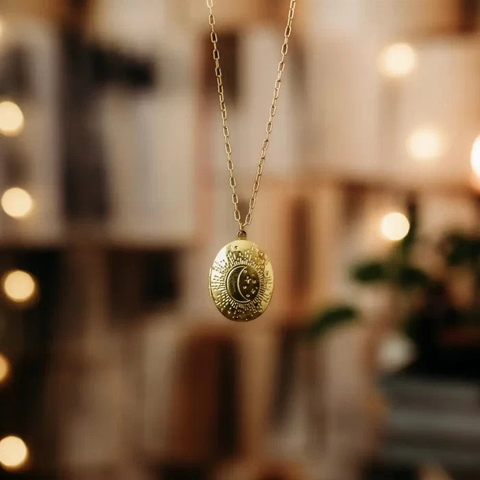 Witch Haven Crescent Moon Locket Necklace